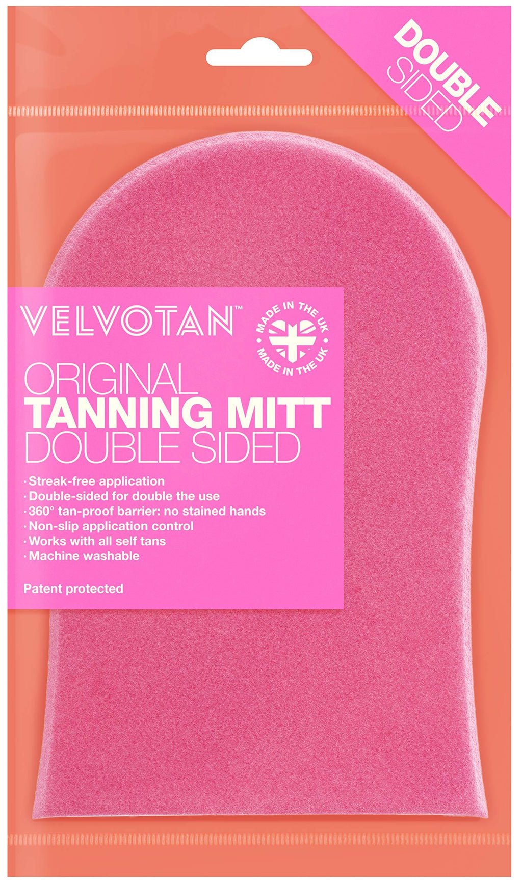 VELVOTAN Original Double Sided Tanning Mitt Pink - Self Tanning Applicator - Clever Lotion Resistant - Reusable - Sleek Application - NewNest Australia