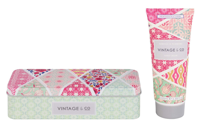 Vintage & Co Fabrics and Flowers Hand Cream in Tin, 100 ml - NewNest Australia