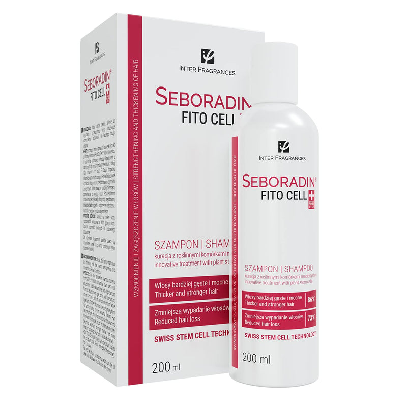SEBORADIN FITO CELL Hair Shampoo for Stronger Hair 200 ml | Hair Loss and Regrowth | Swiss Technology Stem Cells Phytocelltec Malus Domestica | Hair & Scalp Treatment | Hair Care Hair Products - NewNest Australia