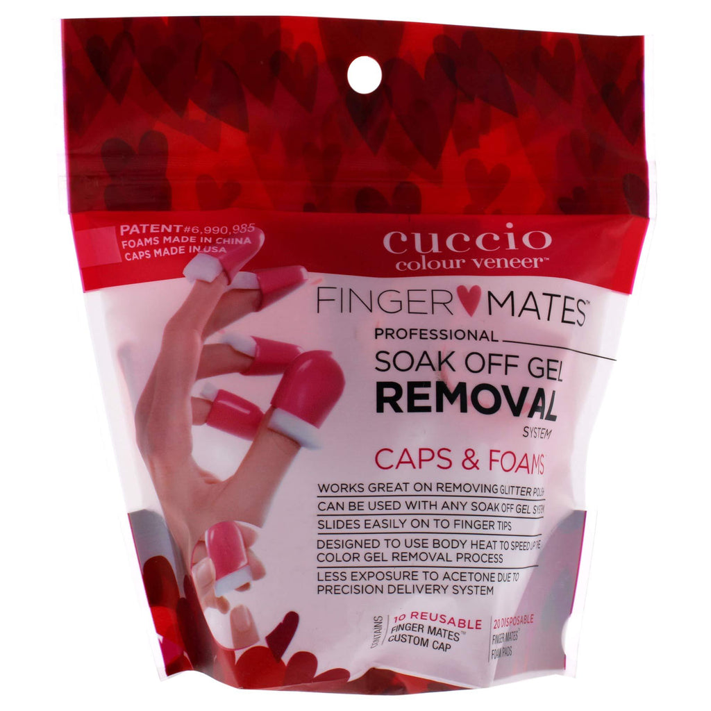 Cuccio Veneer Soak Off Fingermates 10 Caps and 20 Foams Pack - NewNest Australia