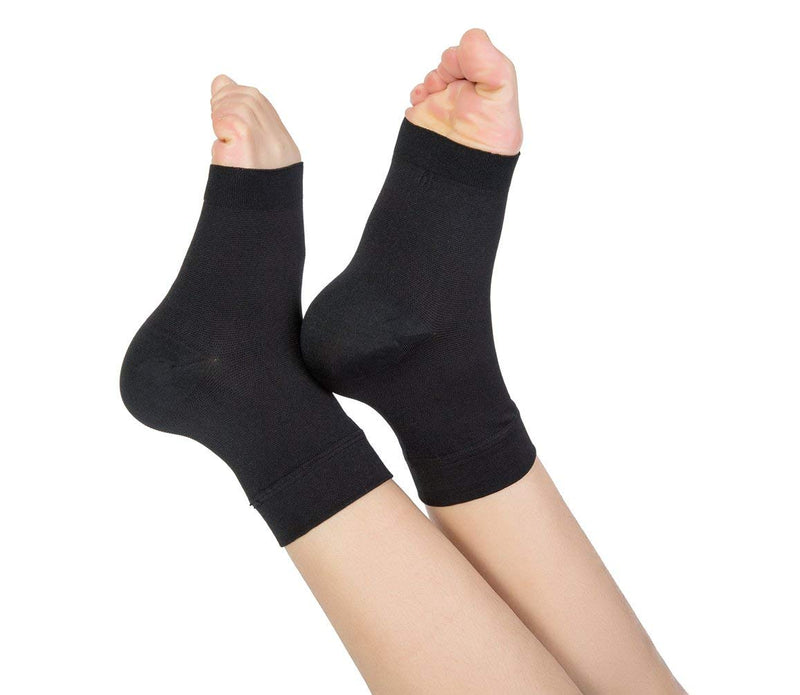 TOFLY® Plantar Fasciitis Socks for Women Men, Truly 20-30mmHg Compression Socks for Arch & Ankle Support, Foot Care Compression Sleeves for Injury Recovery, Eases Swelling, Pain Relief, 1 Pair S Black - NewNest Australia