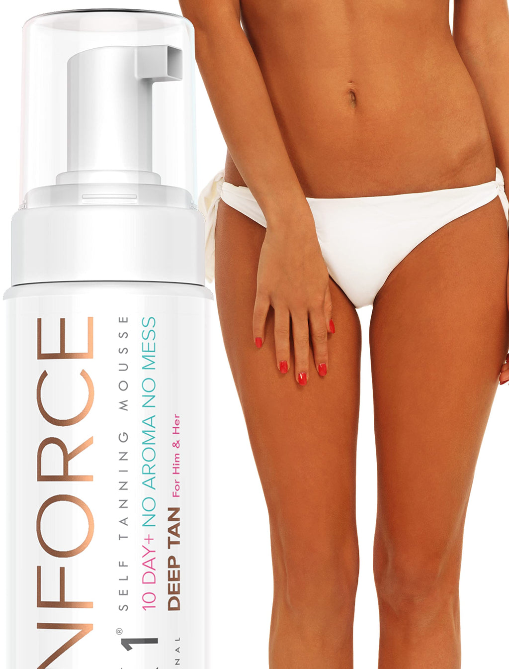 AWARD WINNING BEST Fake Tan (250ml) Self TAN FORCE Skinny Tan Natural Look Face Tan and Body Self Bake Tan Invisible Tanning Foam TanForce Mousse Developing Sands Australian Dark Brown St Gold Bronzer - NewNest Australia