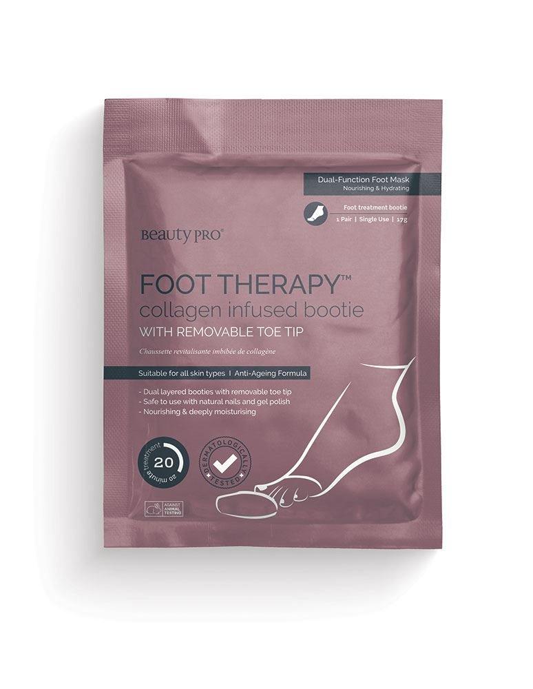 BeautyPro FOOT THERAPY Collagen Infused Bootie With Removable Toe Tip (17g) | Dry, Aging, Cracked Heels Intense Skin Nutrition Foot Cream Mask - NewNest Australia