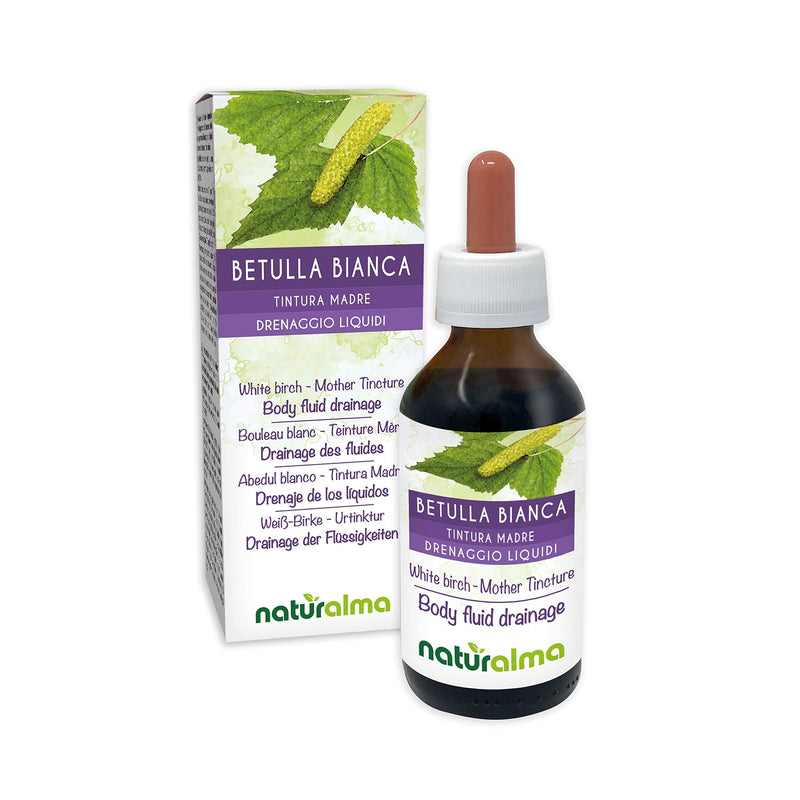 White Birch (Betula pendula, alba or verrucosa) Leaves Alcohol-Free Mother Tincture Naturalma | Liquid Extract Drops 100 ml | Food Supplement | Vegan 100 ml (Pack of 1) - NewNest Australia