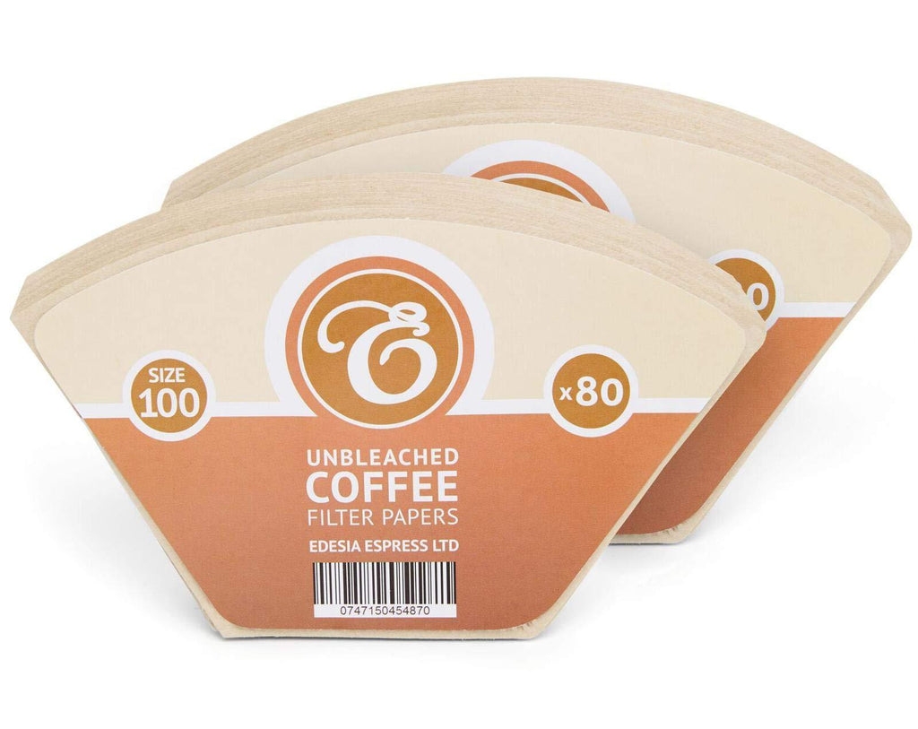 160 Size 100 Coffee Filter Paper Cones, Unbleached for Melitta Aromaboy by EDESIA ESPRESS - NewNest Australia