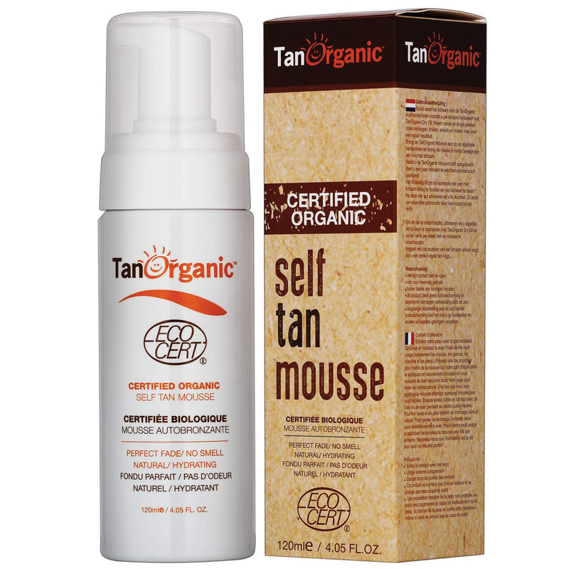 TanOrganic Self Tanning Mousse Fake Tan Certified Organic Natural Vegan 120ml - NewNest Australia