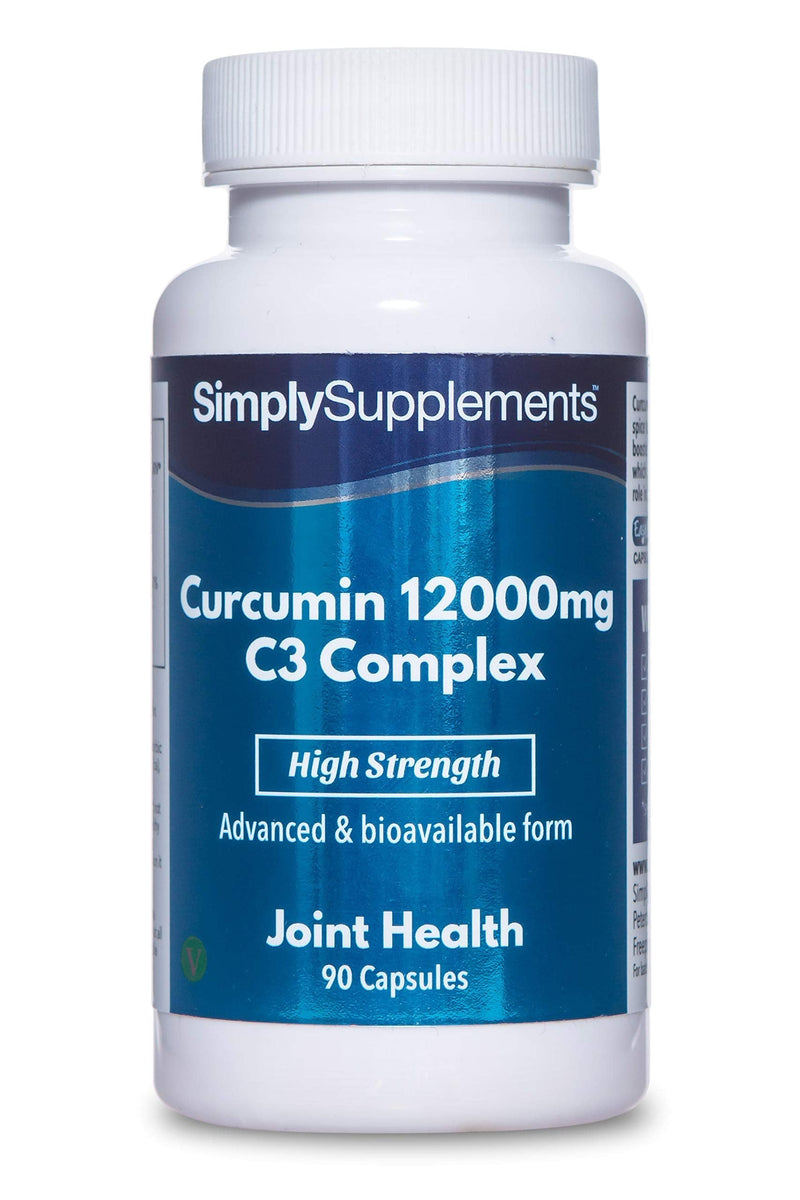 Curcumin Capsules with Bioperine Black Pepper Extract | Vegan & Vegetarian Friendly | Active Ingredient of Turmeric | 90 Capsules = Up to 3 Month Supply - NewNest Australia