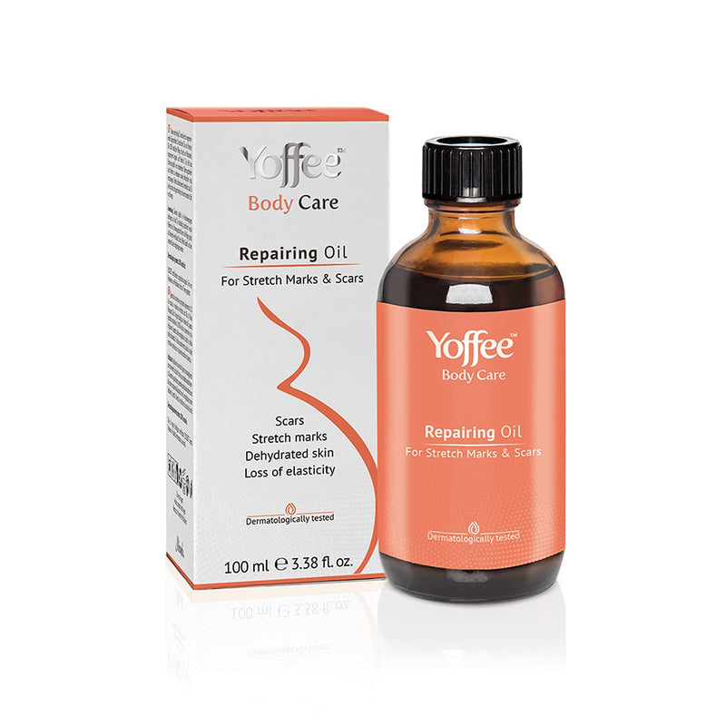 Yoffee Repairing Massage Oil - 100% Natural - Stretch Mark and Scar Removal - Suitable for Pregnant and Breastfeeding Women - Paraben and Sulfate Free - Vegan / 100 ml - Made in Spain - NewNest Australia