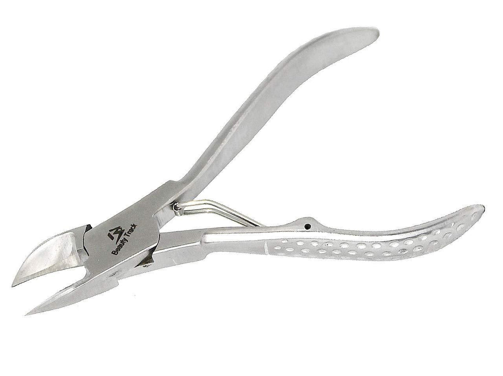 BeautyTrack Thick Toe Nail Cutter 4.5"(11 Cm) Clippers Pedicure Chiropody Podiatry For Thick Nails Solid Stainless Steel Quality Instruments - NewNest Australia