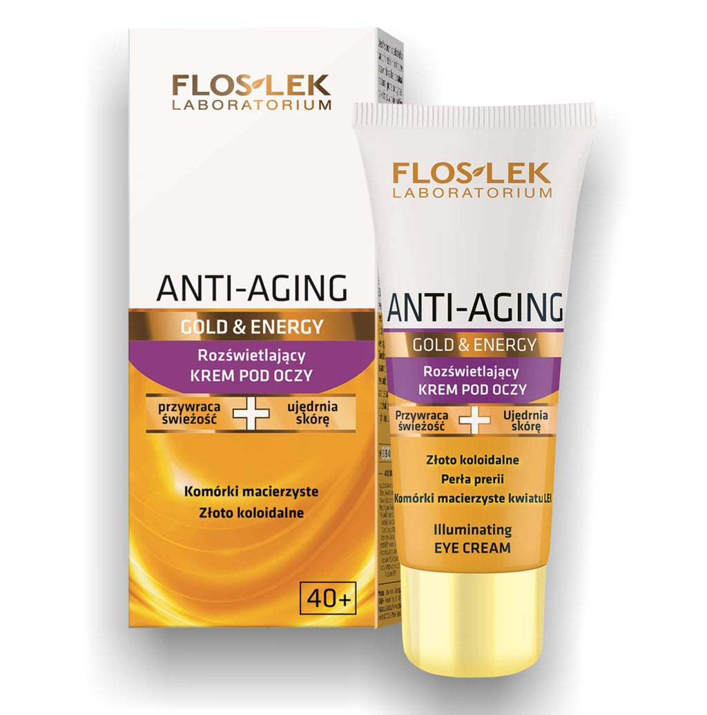 FLOSLEK Illuminating Eye Cream | 30 ml | Firms & Illuminates | Suitable for People with Wrinkly Mature Skin | Dermatologically Tested | Manufactured in EU - NewNest Australia