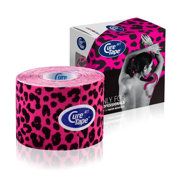 CureTape Art Printed Uncut Kinesiology Tape | 1 Roll 5cm x 5m | Waterproof Kinesiology Tape for Knee, Arm, Shoulder, Legs & Muscles | K Tape With The best Adhesion | Injury Muscle Tape | Leopard - NewNest Australia