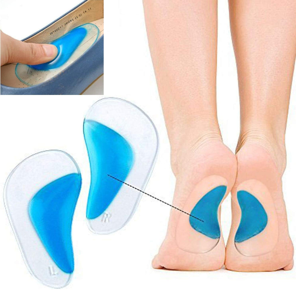 Pedimend Medicated Silica Gel Flat Foot Arch Support Insoles Plantar Fasciitis Relief Fallen Arches Heel Metatarsal Pads Morton Neuroma Orthopedic Care Shock Absorbers Reduce Stress & Pain - NewNest Australia