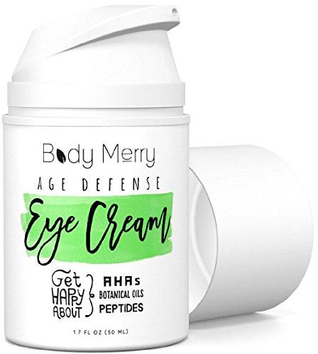 Body Merry Age Defense Eye Cream - Best Anti-Aging Moisturizer for Dark Circles & Puffiness w 50+ Ingredients like Hyaluronic Acid + Natural & Organic Oils + Glycolic Acid to Fight Wrinkles & Lines… - NewNest Australia