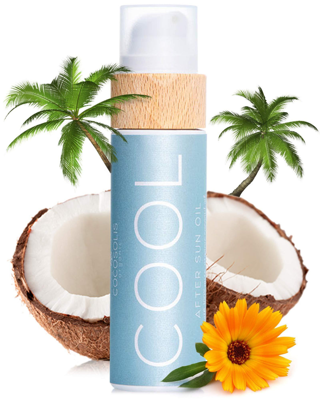 COCOSOLIS COOL After Sun Oil | Organic Oil for Tender Hydration and Recovery After Sun | Moisturising, Revitalising & Nourishing the Skin | 9 Raw Organic Oils for Smooth & Elastic Skin - NewNest Australia