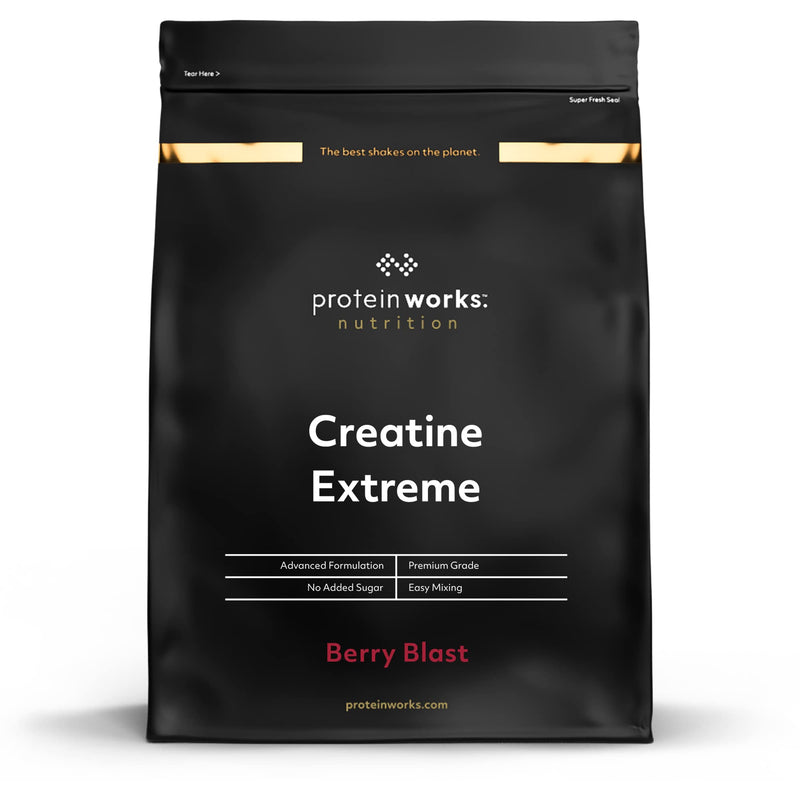 Protein Works - Creatine Extreme Powder | Creatine Formula | Premium Grade Supplement For Lean Muscle Growth | With Beta Analine | Berry Blitz | 400g - NewNest Australia