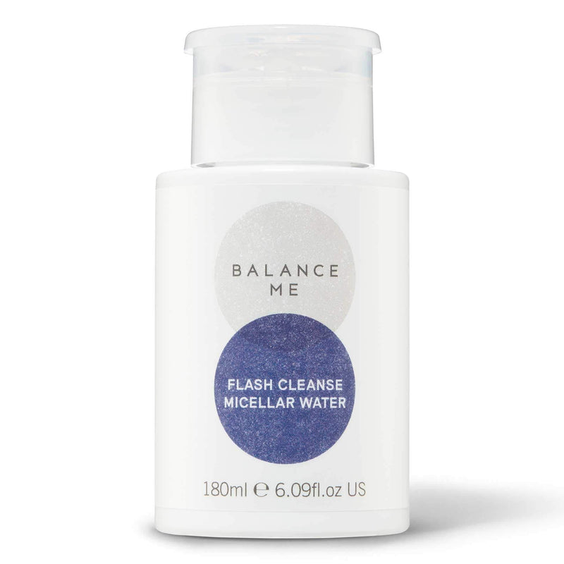 Balance Me Flash Cleanse Micellar Water – Facial Cleanser – Removes Dirt & Make-Up – With Hyaluronic Acid & Peptides – Suits All Skin Types – 100% Natural – Vegan & Cruelty-Free – Made in UK – 180ml - NewNest Australia