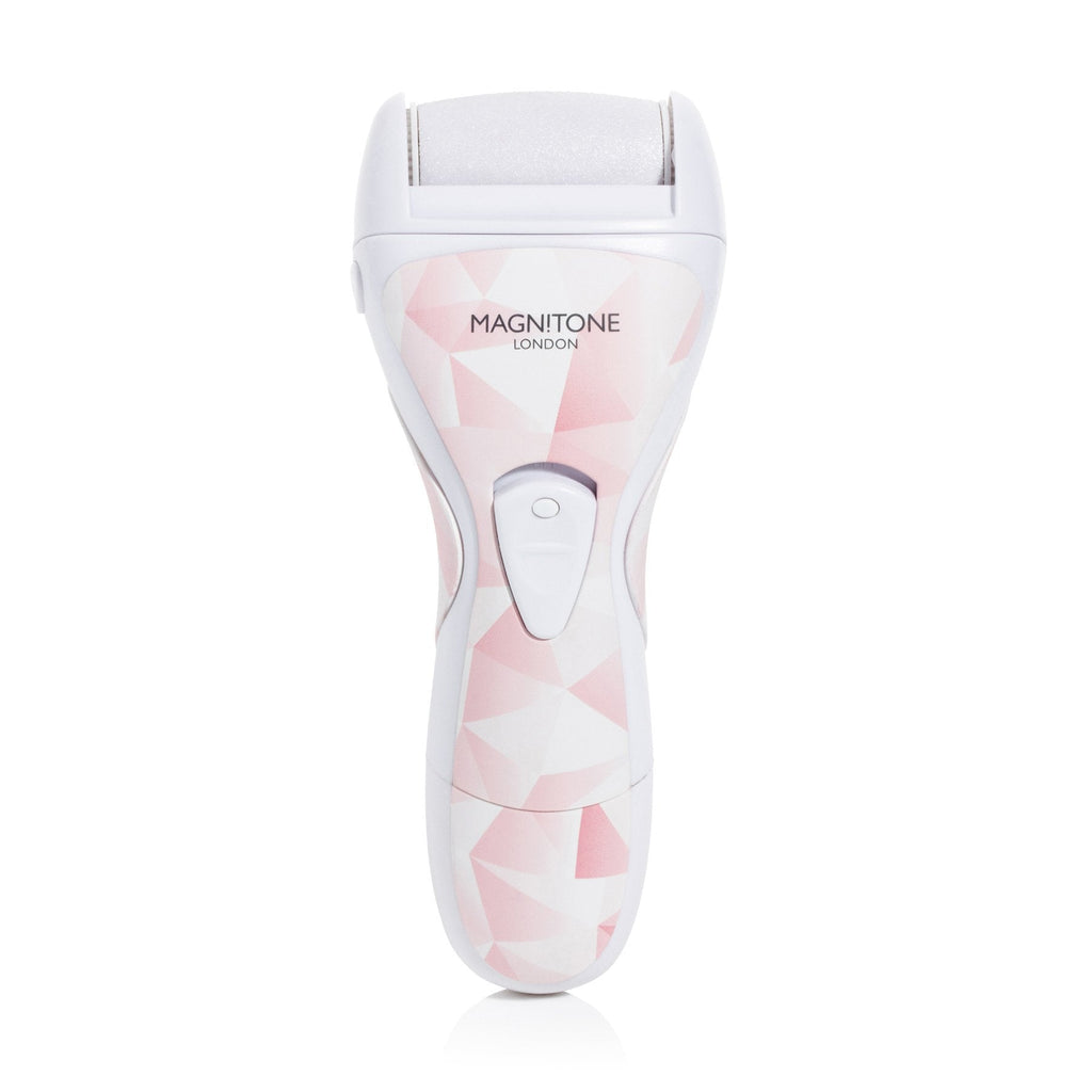 Magnitone London Well Heeled Pedicure, Electric Hard Skin Remover Foot File with 2 Interchangeable Rollers - Pink Pastel Pink - NewNest Australia