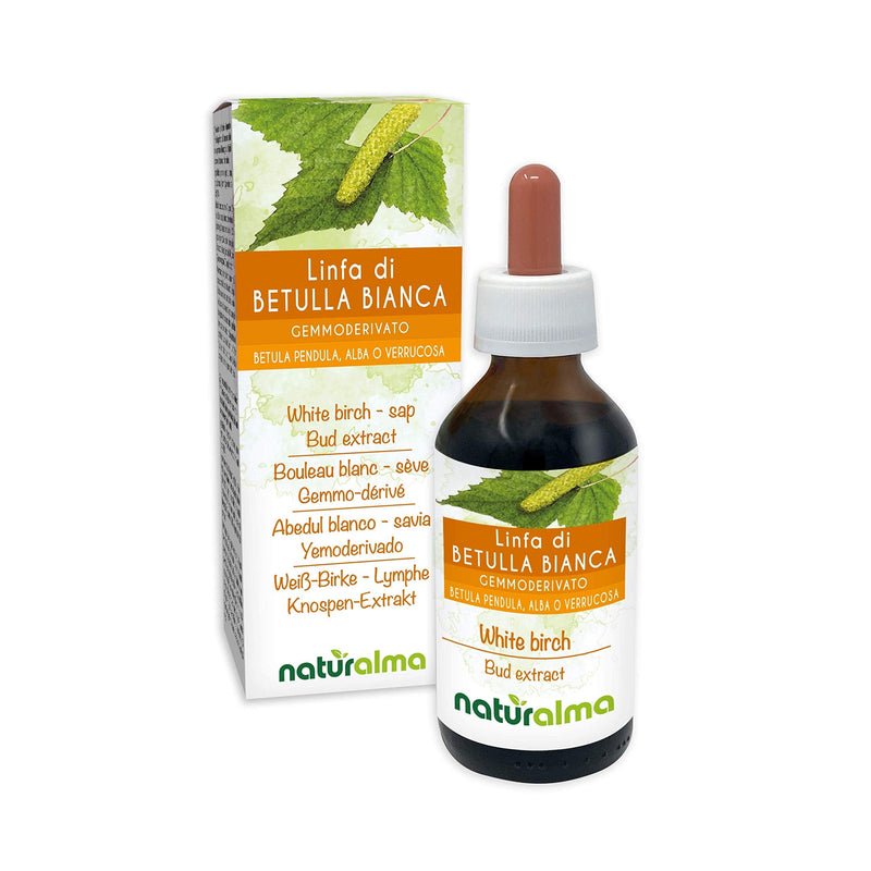 White Birch (Betula pendula, alba or verrucosa) Alcohol-Free Bud Extract from Fresh sap NATURALMA | Liquid Drops 100 ml | Food Supplement | Vegan 100 ml (Pack of 1) - NewNest Australia