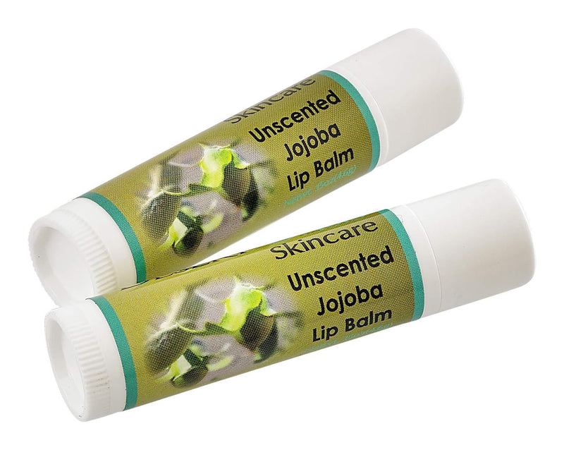 Jojoba Oil Unscented Lip Balm with Beeswax, all natural, over 70% cold pressed jojoba oil, 2 Lip balm (.15 oz/4.6 gm) Total of 2 units - NewNest Australia