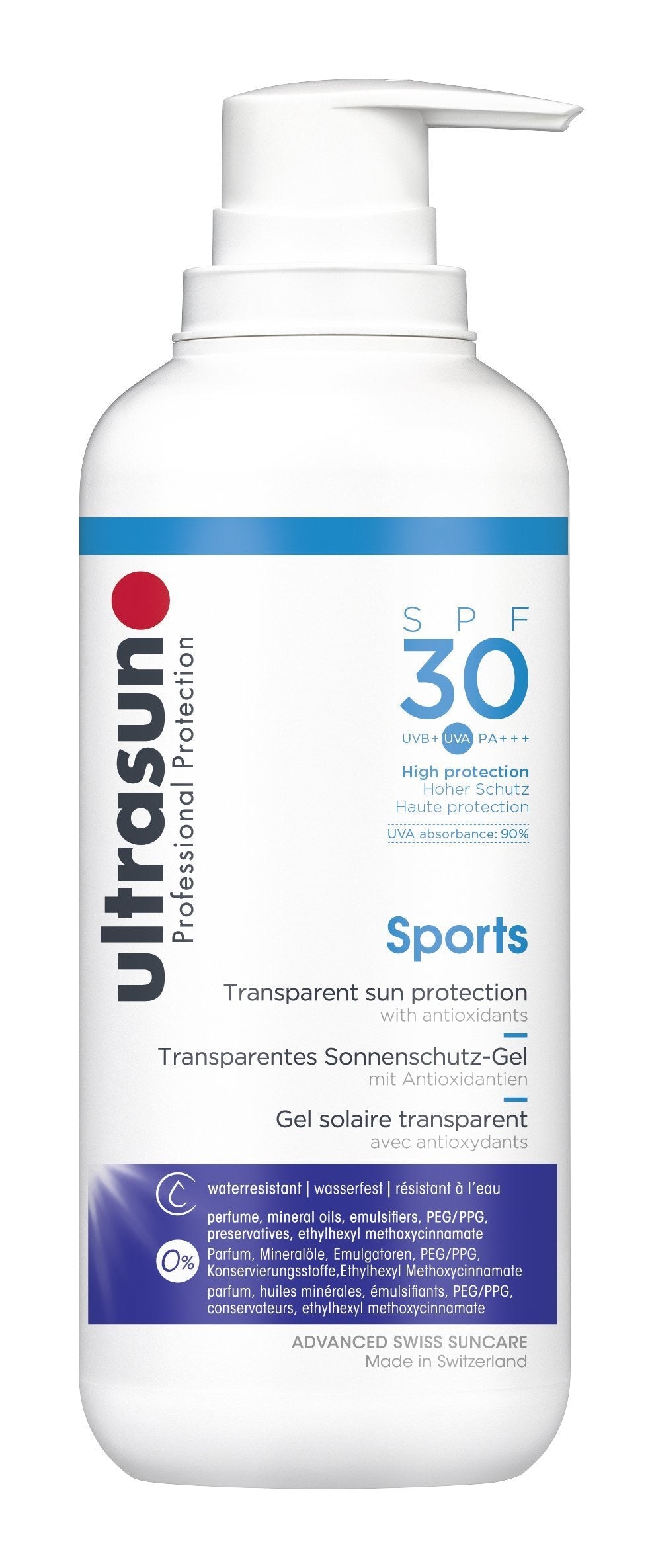 Ultrasun SPF30 Transparent Sports Gel 400ml - NewNest Australia