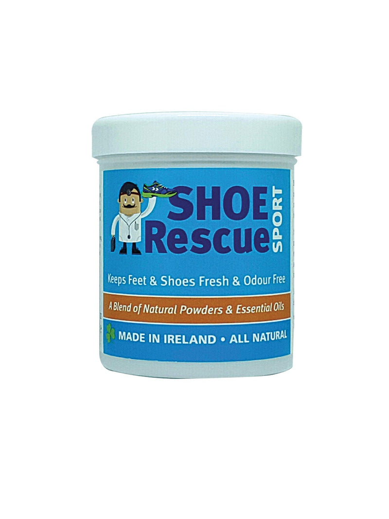 Foot and shoe powder 100g - Odour remover and eliminator - Developed by a registered podiatrist Shoe Rescue is a 100% natural deodorant remedy to eliminate smelly shoes and feet - Keeps feet fresh - NewNest Australia