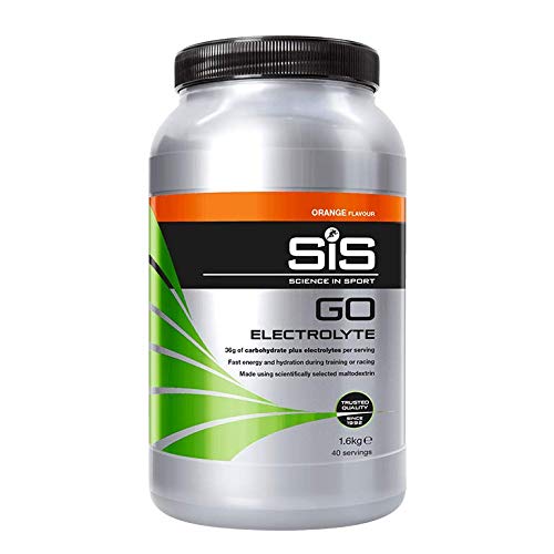 Science in Sport| SIS GO Electrolyte| High carbohydrate| Energy drink powder| With added Electrolytes| For Hydration| Zero fat| Suitable for Vegans & Vegetarians| Orange flavoured| 1.6kg Without Bottle 1.6 kg (Pack of 1) - NewNest Australia