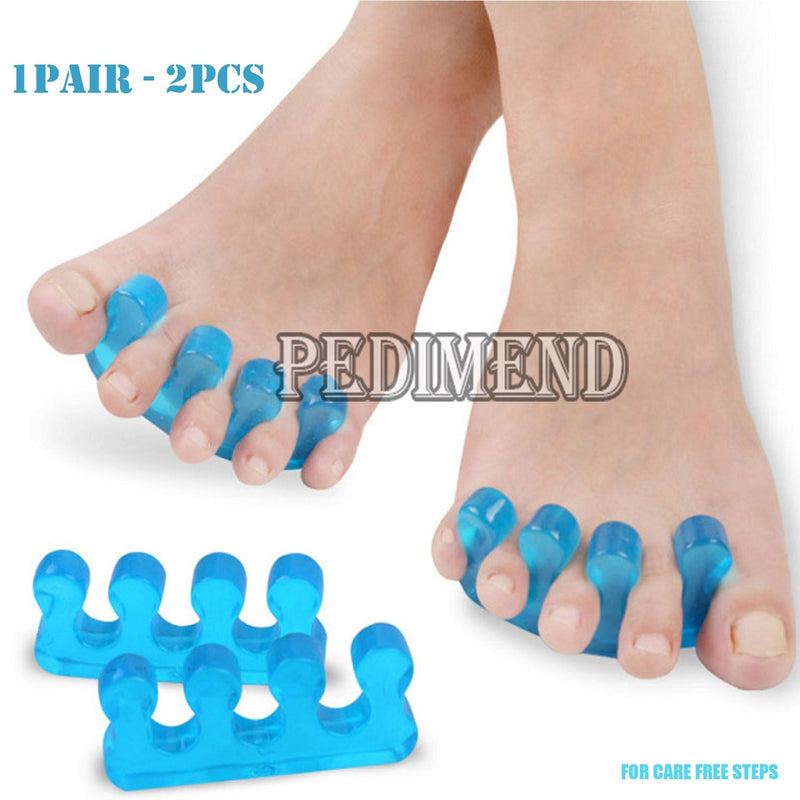 2x PEDIMEND Silicone Gel TOE Separator - Toe Stretcher / Straightener / Spacer - Prevent Toes Overlapping - Avoid Toe Squeezing - Ideal for Dancers & Yogis - UNISEX - Foot Care - NewNest Australia