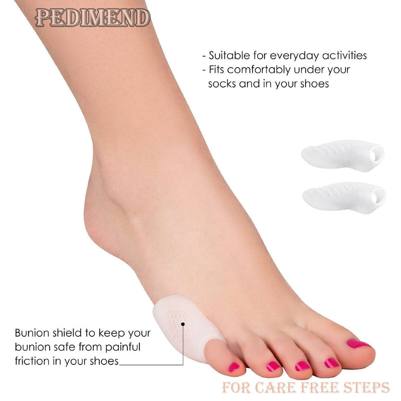 Pedimend Little Toe Gel Separators (2PCS) – Tailor's Bunion Protectors - Bunionette Corrector - Little Finger Hallax Valgus Toe Separators - Cushion for Pinkie Toes - Unisex - Foot Care - NewNest Australia