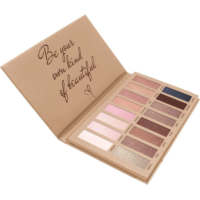 Best Pro Eyeshadow Palette Makeup - Matte + Shimmer 16 Colors - Highly Pigmented - Professional Nudes Warm Natural Bronze Neutral Smoky Cosmetic Eye Shadows - Lamora Exposed Nude Exposed - NewNest Australia