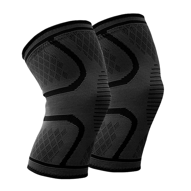 BESKEY Knee Support (Pair) Anti Slip Knee Brace Elastic Breathable Knee Compression Sleeve Help Joint Pain Relief for Arthritic Sufferer and Recovery from Injuries Fit for Sports (M, Black) M (Pack of 2) - NewNest Australia