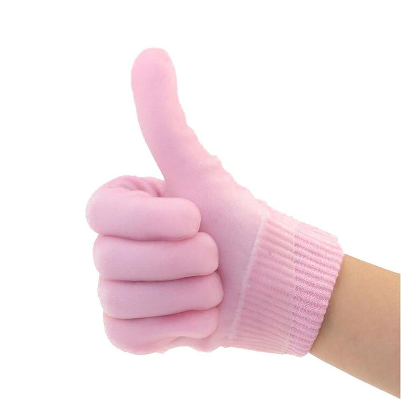 Makhry Moisturizing Spa Gloves Moisturizing Gel Gloves Gel Line with Oils and Vitamin E (Pink) Pink - NewNest Australia