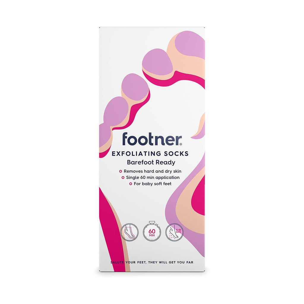 Footner Exfoliating Socks, Peeling Foot Mask, At Home Pedicure, Removes Dry and Hard Skin in Single 60 Minute Treatment - NewNest Australia