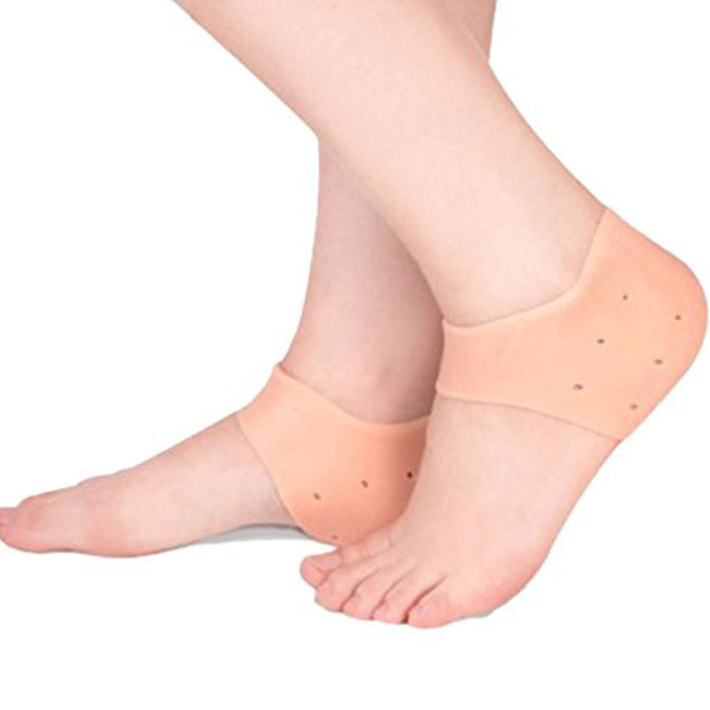 PEDIMEND Silicone Gel Heel Socks with Hole (1PAIR) - Cracked Heel Protectors - Relieve Heel Pain, Heel Pressure with Extra Cushioning – Ideal for Rough Heels - Extra Strong & Thick - Foot Care - NewNest Australia