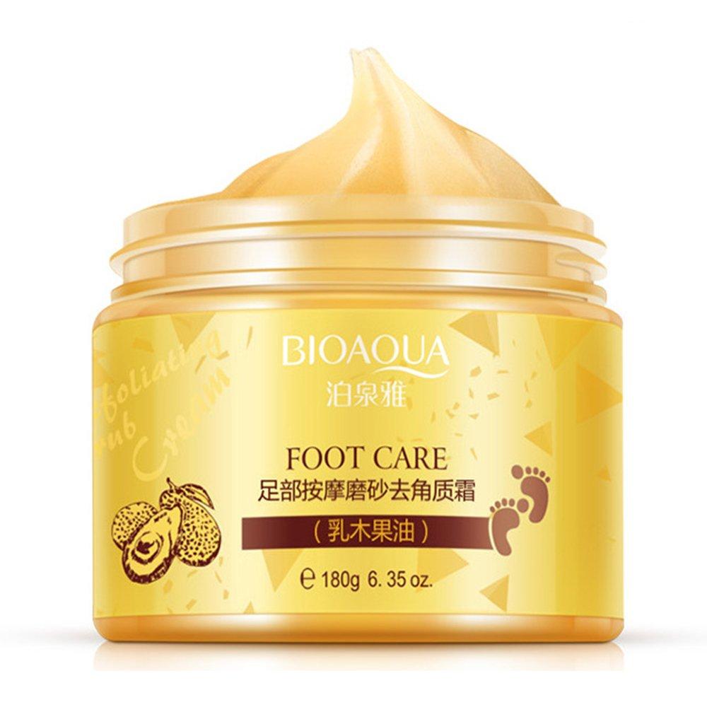 BIOAQUA Foot Care Herbal Massage Scrub-Exfoliating Cream Cleansing Delicate Feet Skin Shea Oil Natural Extracts180g - NewNest Australia