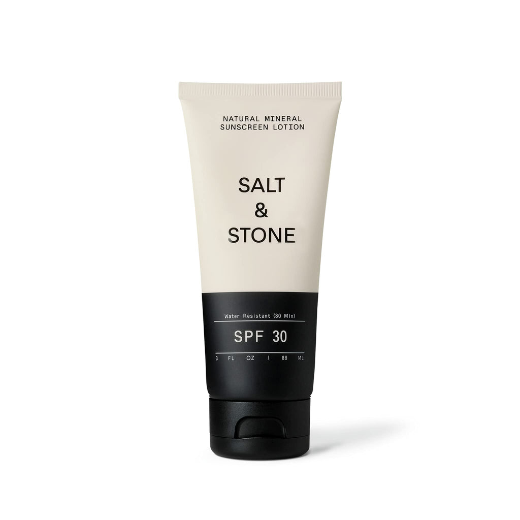 Salt & Stone SPF 30 Mineral Broad Spectrum Sunscreen Lotion – Natural Organic Product - UVA & UVB Protection & hydration for face & body/for sensitive skin (88ml) - NewNest Australia