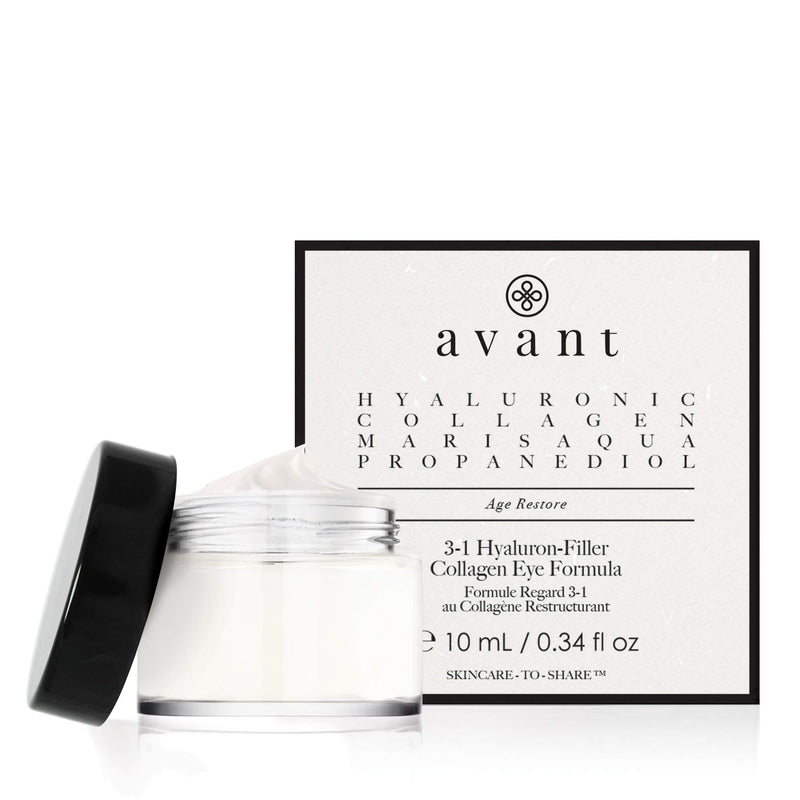 Avant | Anti-Ageing Eye Contour Cream | Aims to Rejuvenate, Hydrate & Soften Eye Area | 3-1 Hyaluron-Filler Collagen Eye Formula | 1x 10ml - NewNest Australia