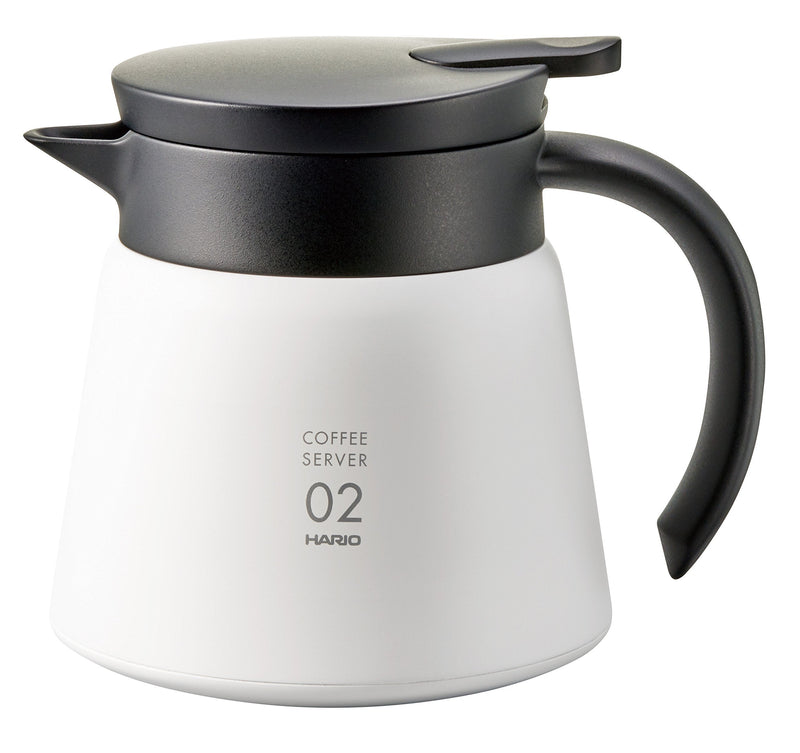 Hario CD-V60-02-white-600ml Thermal jug Insulated Server V60-02-white-600ml, Stainless Steel, White 600ml - NewNest Australia