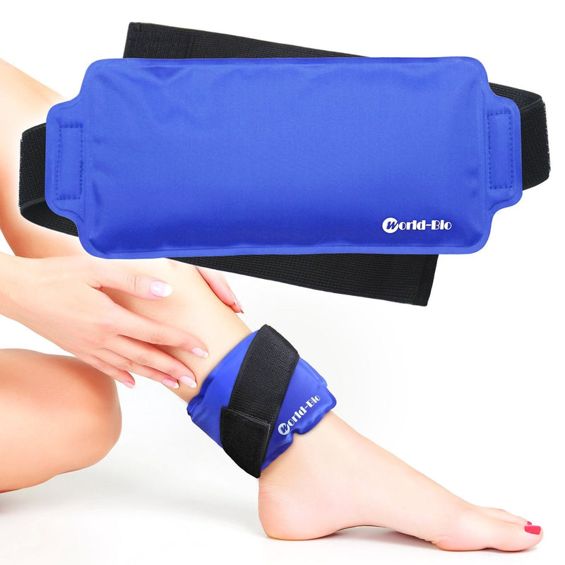 Reusable Ice Packs Gel Hot Cold Pack for Ankle, Foot, Wrist, Elbow, Head - Great for Plantar Fasciitis, Achilles Tendonitis, Headaches, Swelling, Sprains, Carpal Tunnel and More 9.4'' x 4.5'' 1 PCS - NewNest Australia