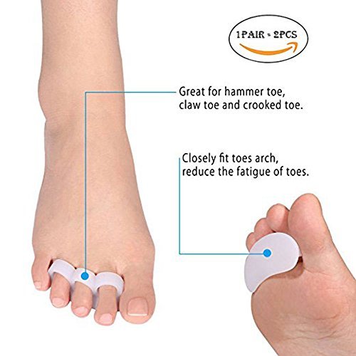 PEDIMEND Silicone Gel Toe Separator (1PAIR) | Toe Separators for Overlapping Toes | Straighten Bent Toes | Bunion Pain Relief | Improves Balance & Foot Strength | Unisex | Foot Care - NewNest Australia