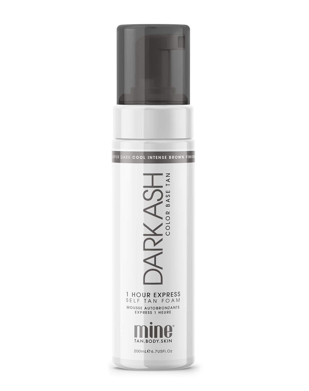 MINETAN BODY.SKIN Dark Ash Self Tan Foam - Self Tanning Mousse For A Cool, Intense Super Dark Skin Finish, 1 Hour Express Tan, 200ml - NewNest Australia