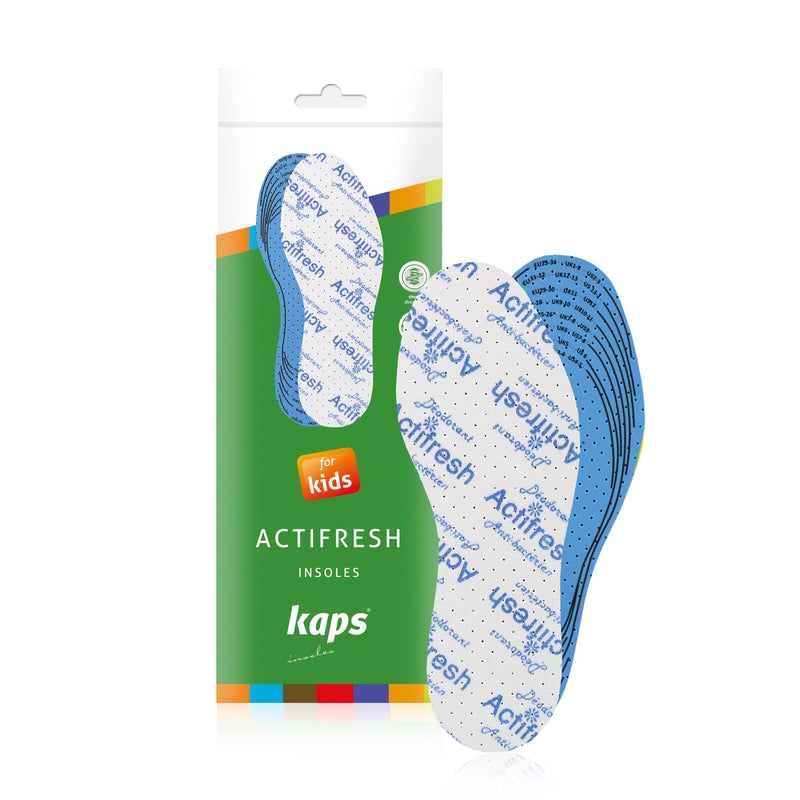 Cut to Fit Cut to Size Adjustable Soft Hygienic Kids Shoe Insoles Latex Foam Swiss Antibacterial Tehchnology by Sanitized, Shoe Pads Excelent Air Circulation Kaps Actifresh Made in Europe - NewNest Australia