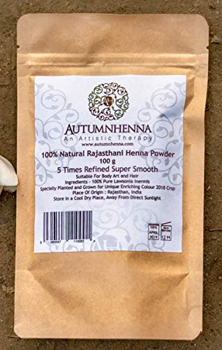 100% Natural Henna Powder, for Body Art (BAQ) & Hair - 100gm - NewNest Australia