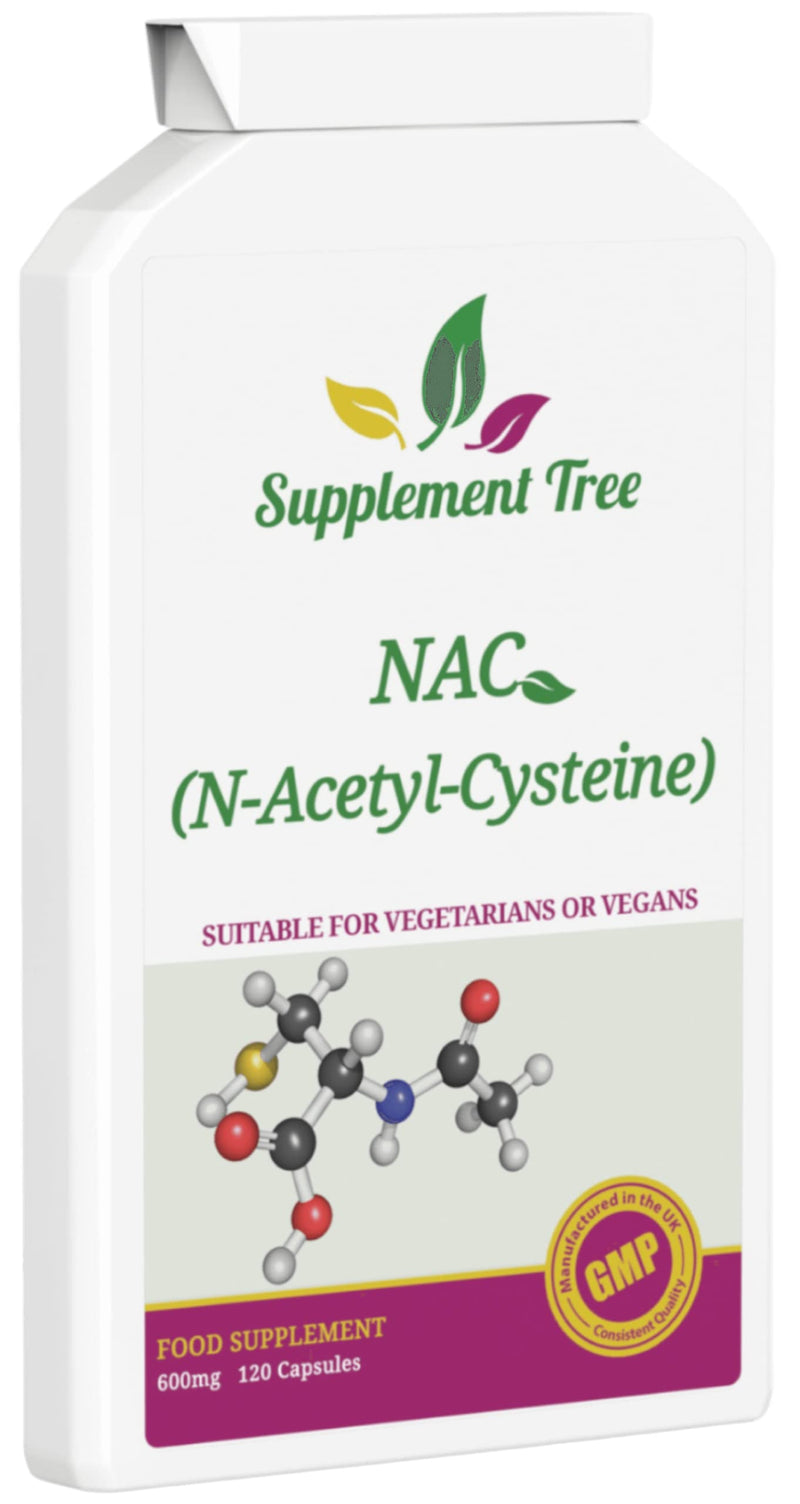 NAC N-Acetyl-Cysteine 600 mg 120 Capsules | Vegan NAC Supplement | High Bioavailability N Acetyl Cysteine Amino Acid Providing Non Toxic Stable Form of L-Cysteine | UK Manufactured - NewNest Australia