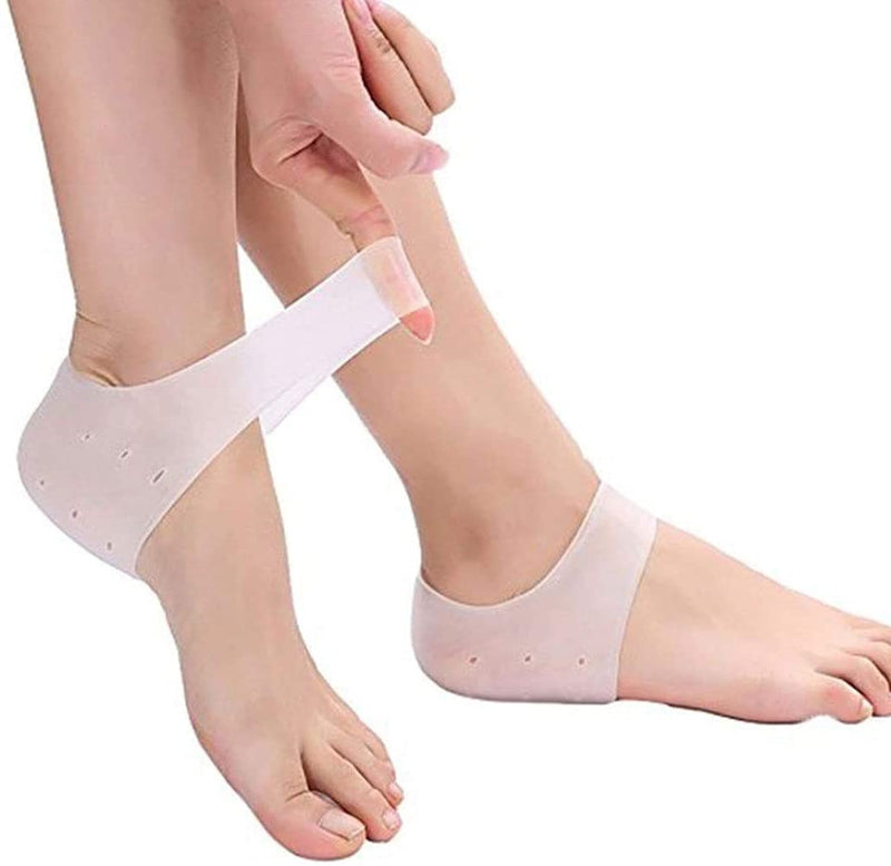 Pedimend Silicone Gel Moisturizing Heel Socks with Hole (3PAIR) - Ankle Moisturizing Pain Relief Cushion/Heel Protector for Cracked Foot/Treat Plantar Fasciitis, Heel Spurs, Heel Pain - Foot Care - NewNest Australia