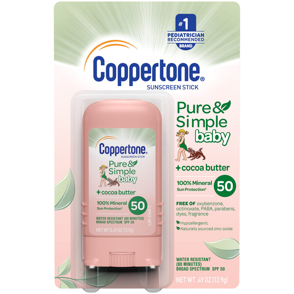 Coppertone Waterbabies Pure And Simple Sunscreen Stick SPF 50, 0.49 Oz - NewNest Australia