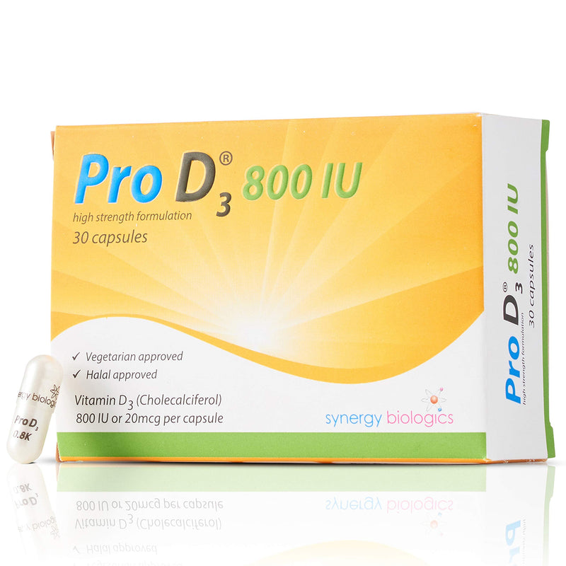 Pro D3 800 IU (Vitamin D3-800 IU / 20mcg) Vegetarian Society Approved - Gluten Free - Salt Free - Yeast Free - Gelatin Free - SOYA Free - Peanut Free - Alcohol Free - Halal - Kosher - NewNest Australia