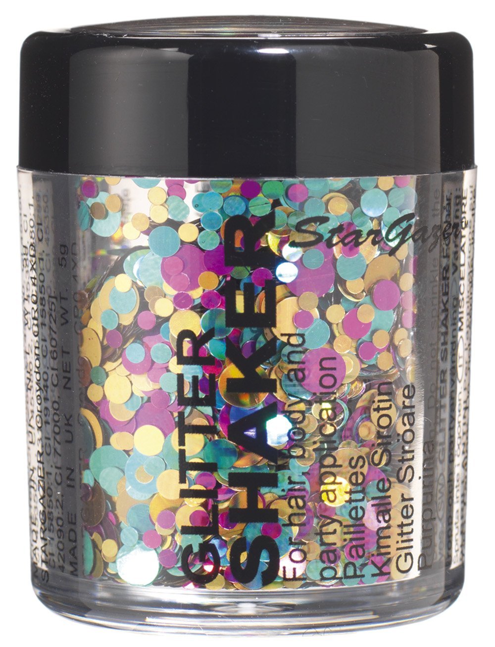 Stargazer Confetti Glitter, Green. Cosmetic glitter for use on the eyes, lips, face, body, hair and nails. - NewNest Australia