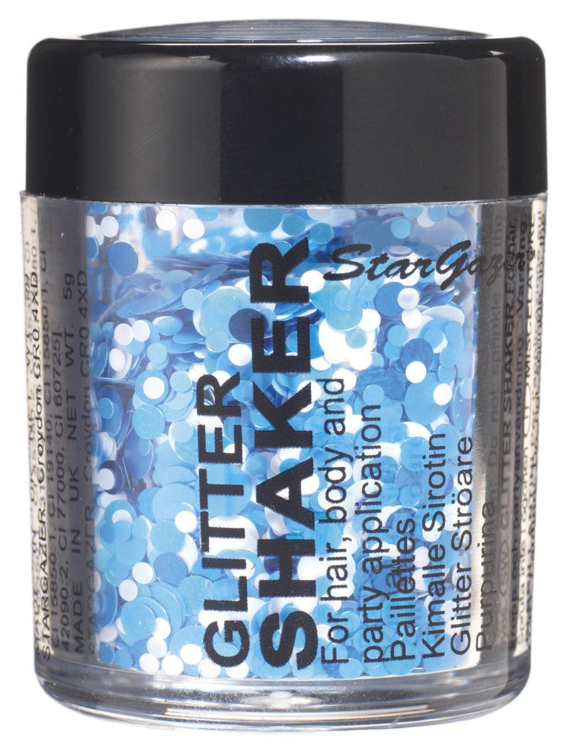 Stargazer Confetti Glitter, Blue. Cosmetic glitter for use on the eyes, lips, face, body, hair and nails. - NewNest Australia