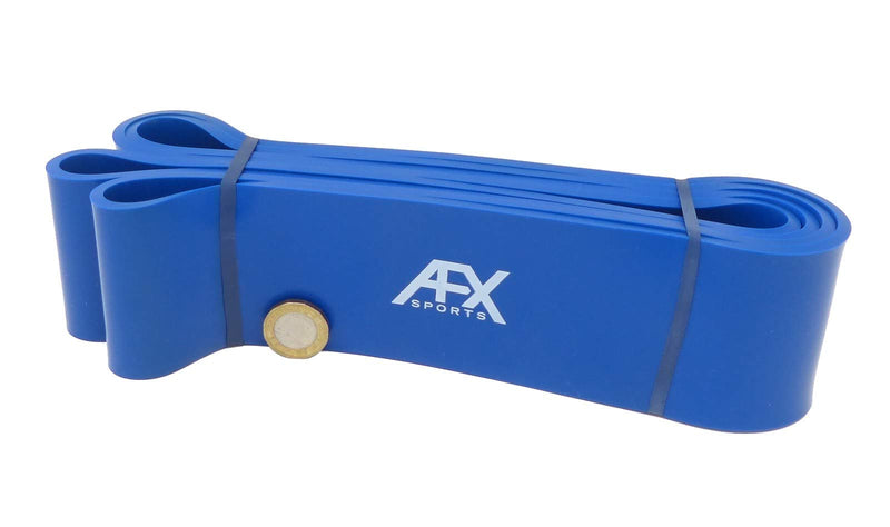 AFX Sports Resistance Bands - Pull Up Bands - Exercise Bands for CrossFit - Powerlifting - Assisted Pull Ups - Mobility Bands (One Band) for Men and Women - Choice of 6 BLUE - NewNest Australia
