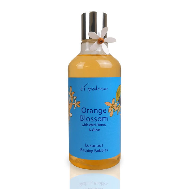 Di Palomo Bathing Bubbles 300ml Orange Blossom, A rich foaming bubble bath blended together using the finest ingredients to leave your skin feeling clean, soft and smooth. Orange Blossom with Wild Honey & Olive - NewNest Australia